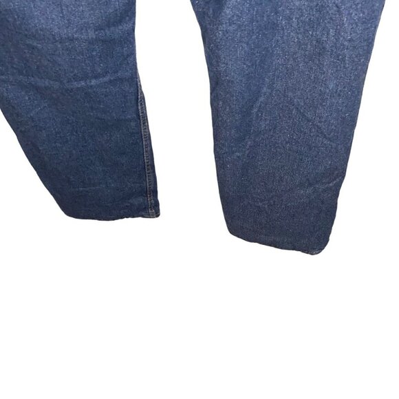 Cabelas Jeans Womens Size14 Blue Flannel Lined Straight Leg Dark Wash Flat Front - Picture 11 of 13